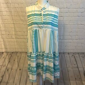 Aztec print tiered dresss